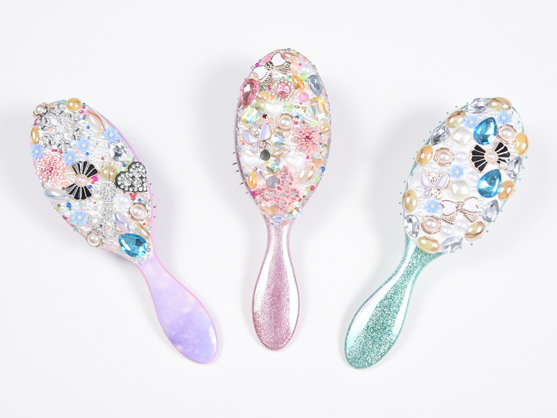 Jewelry Bling Oval Detangling Hair Brush
