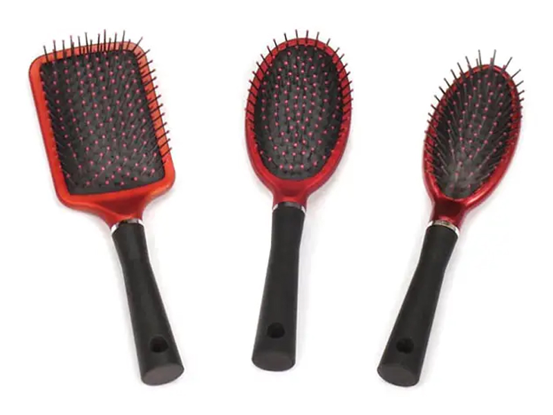 Plastic Cushion & Vent Hair Brush Set
