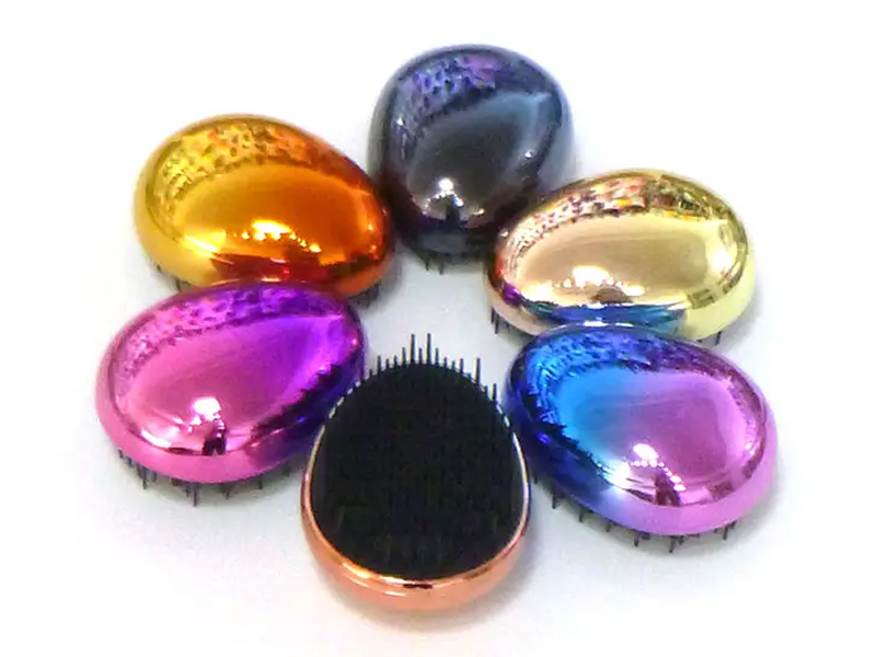 Ovum Shaped Electroplated Mini Detangling Hair Peniculus