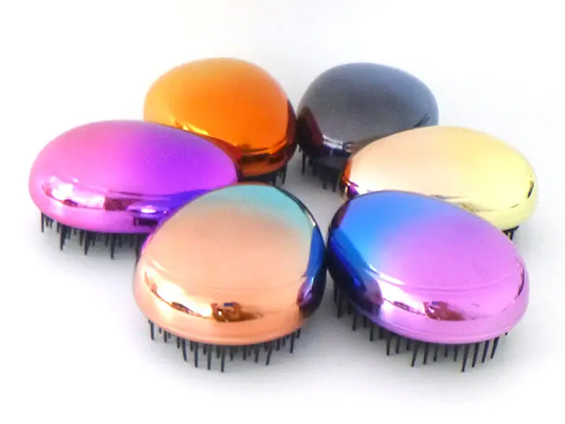 Ovum Shaped Electroplated Mini Detangling Hair Peniculus