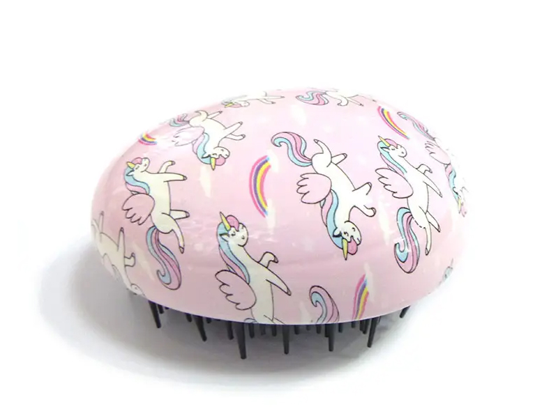 Kids Transparent Lavender Colored Detangler Egg Small Hair Peniculus