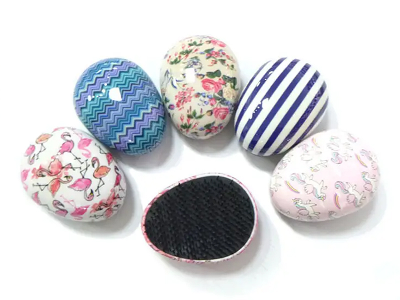 Kids Transparent Lavender Colored Detangler Egg Small Hair Peniculus