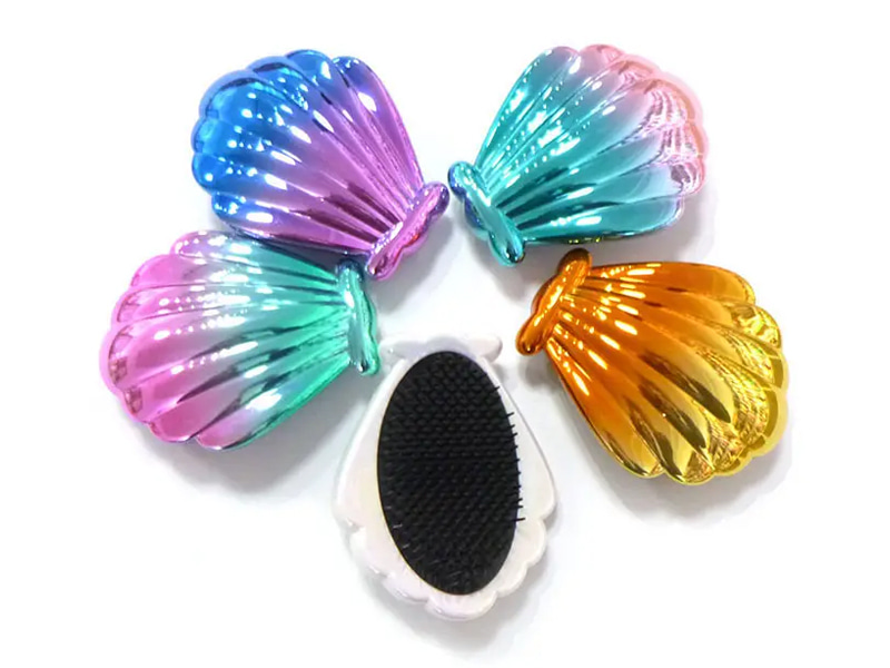 Testa Shaped Electroplated Mini Detangling Kids Hair Peniculus