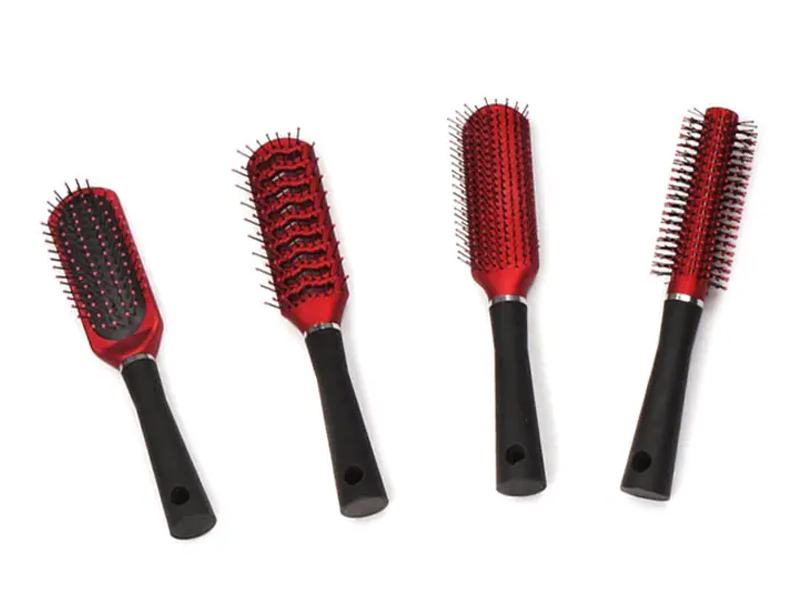 Plastic Cushion & Vent Hair Brush Set