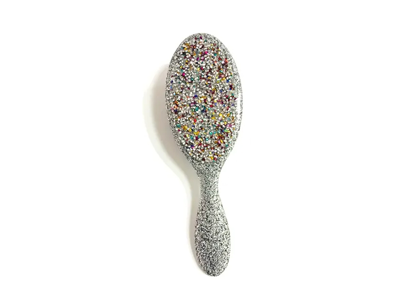 Jewelry Bling Oval Plastic Hair Peniculus Cum manubrio